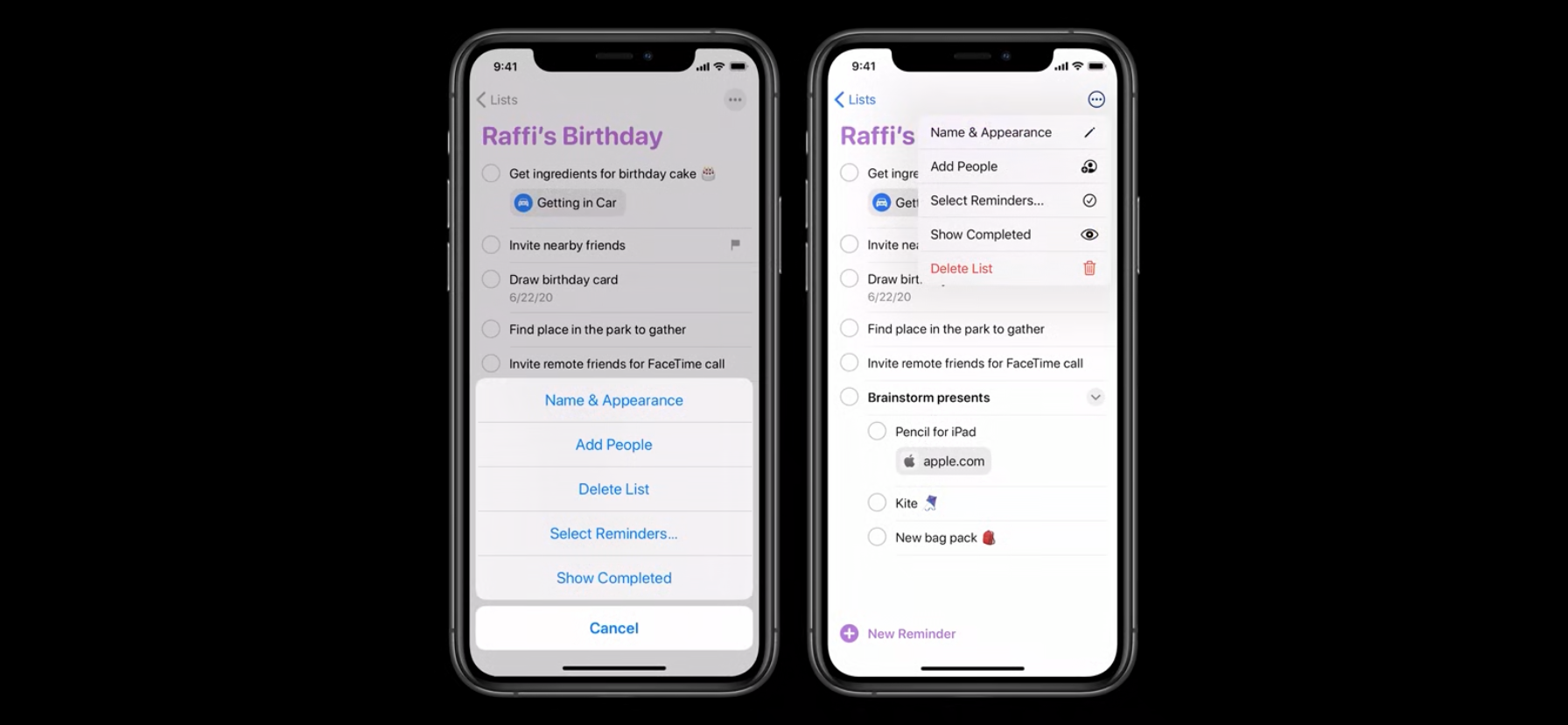 Интерфейс, показанный Apple на WWDC 2020