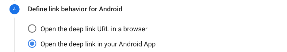 Выбор мобильных платформ для шаблона AppsFlyer OneLink