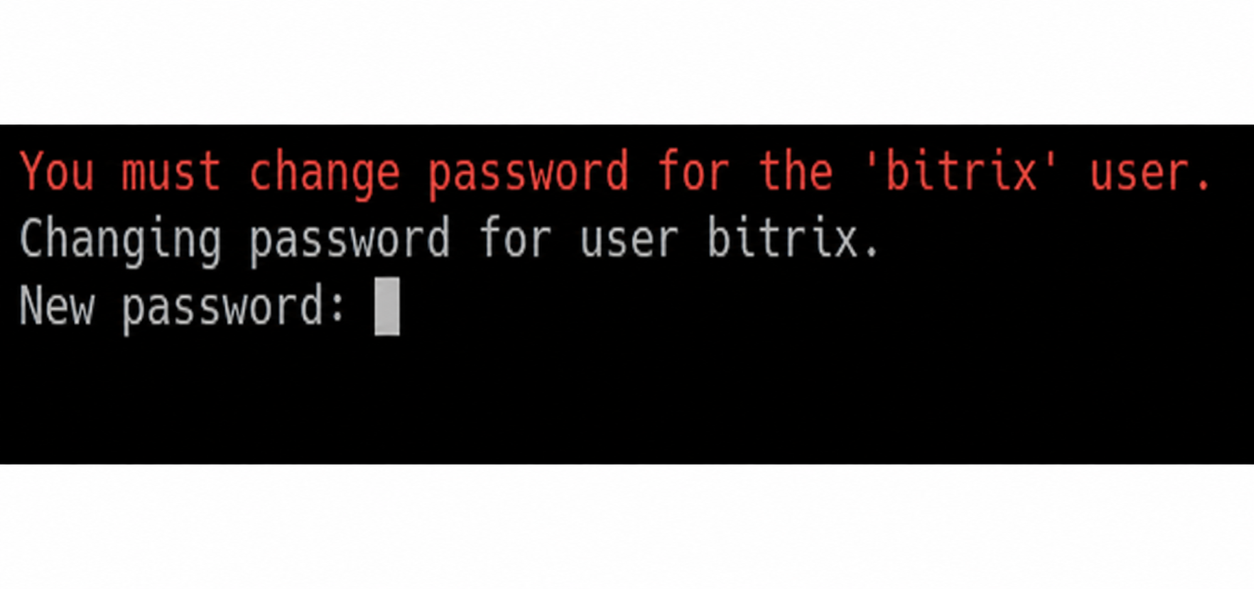 Запуск меню BitrixEnv командой в SSH-сессии