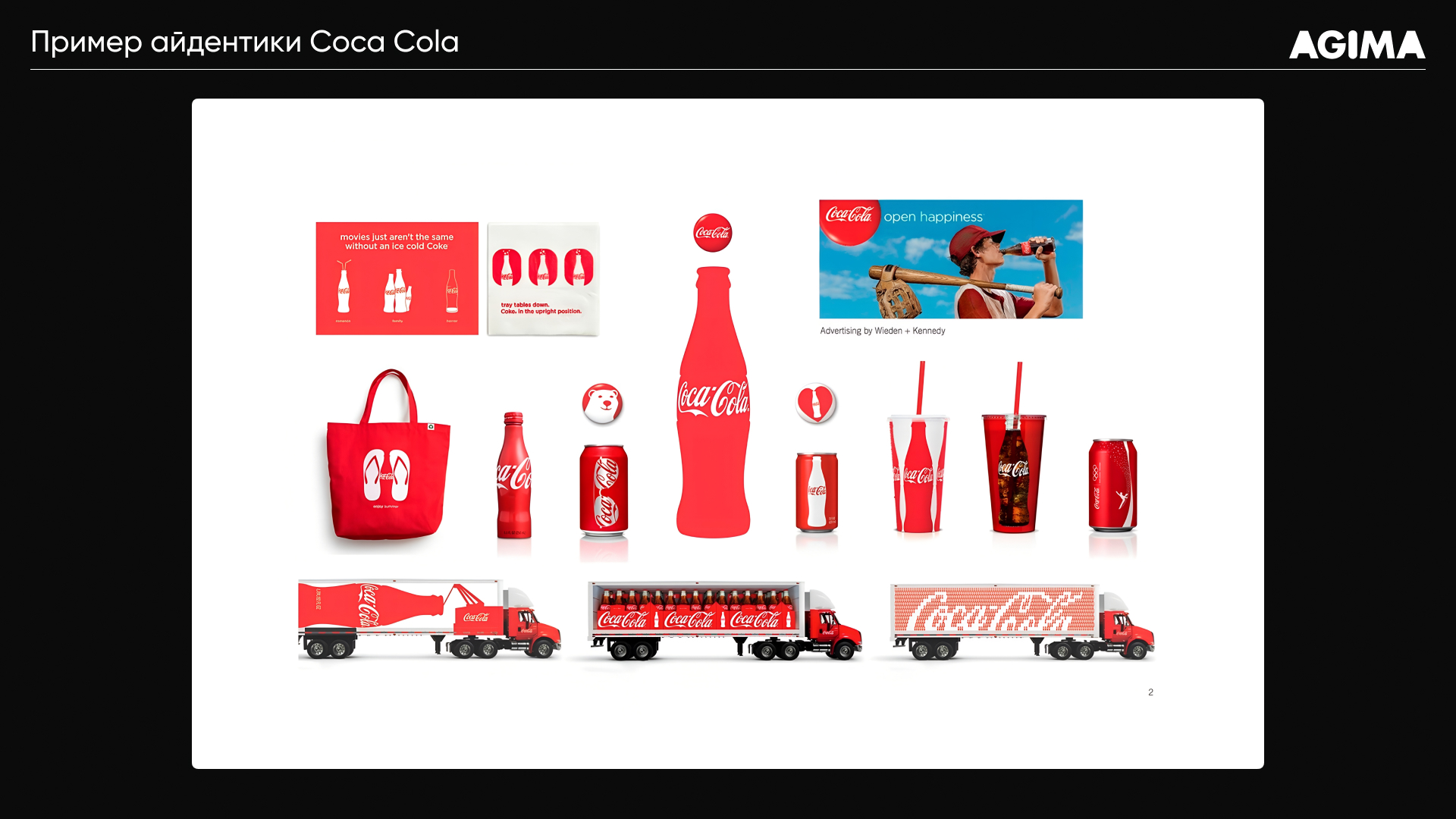 Пример узнаваемой айдентики Coca-Cola