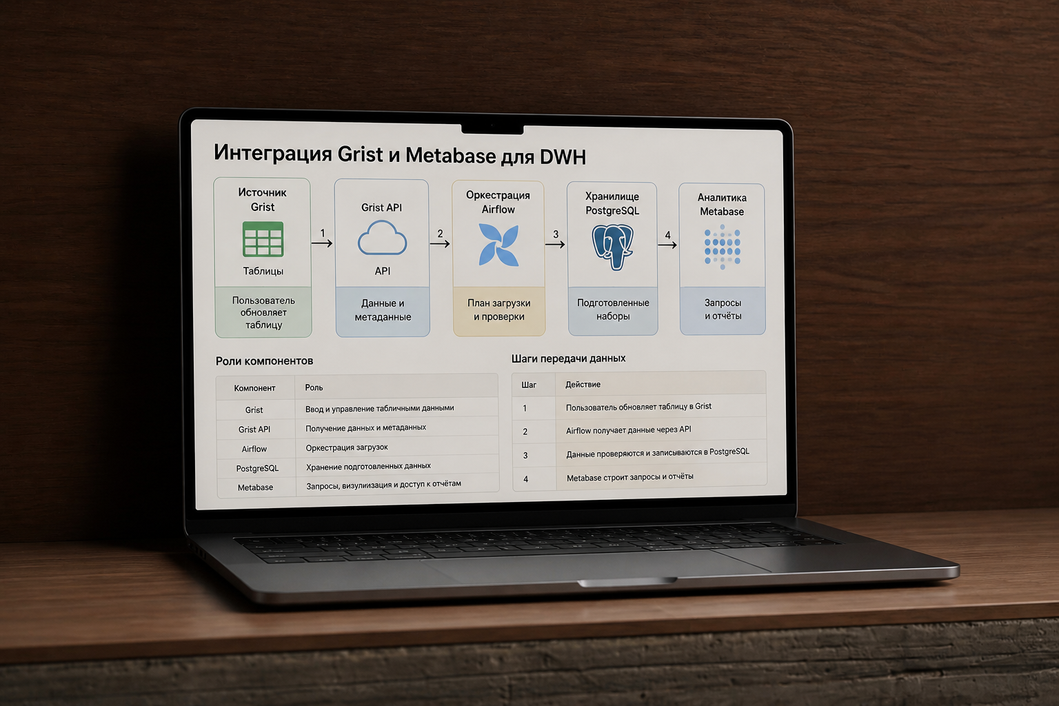 Интеграция Grist и Metabase