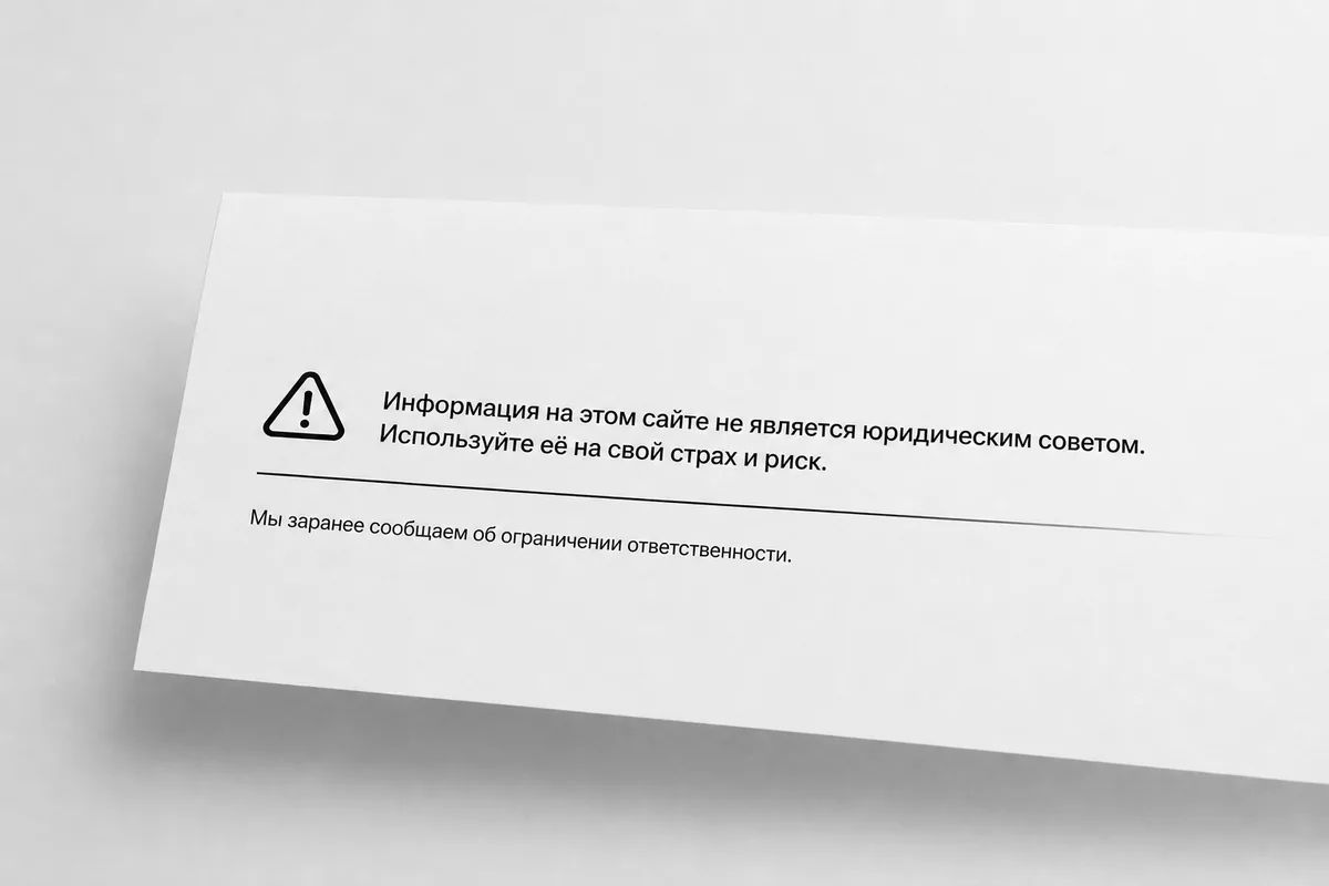 Обложка для статьи «Дисклеймер»