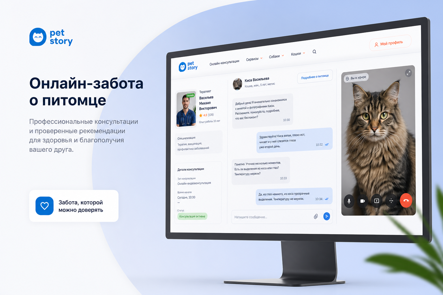 Веб-версия сервиса Petstory