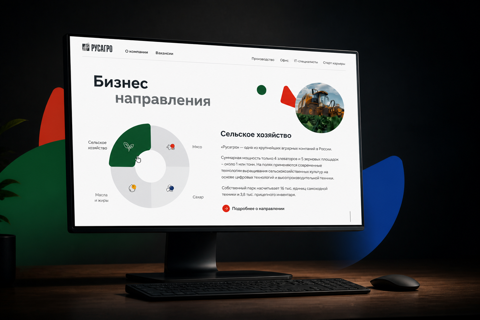 Карьерный сайт для агрохолдинга «Русагро»