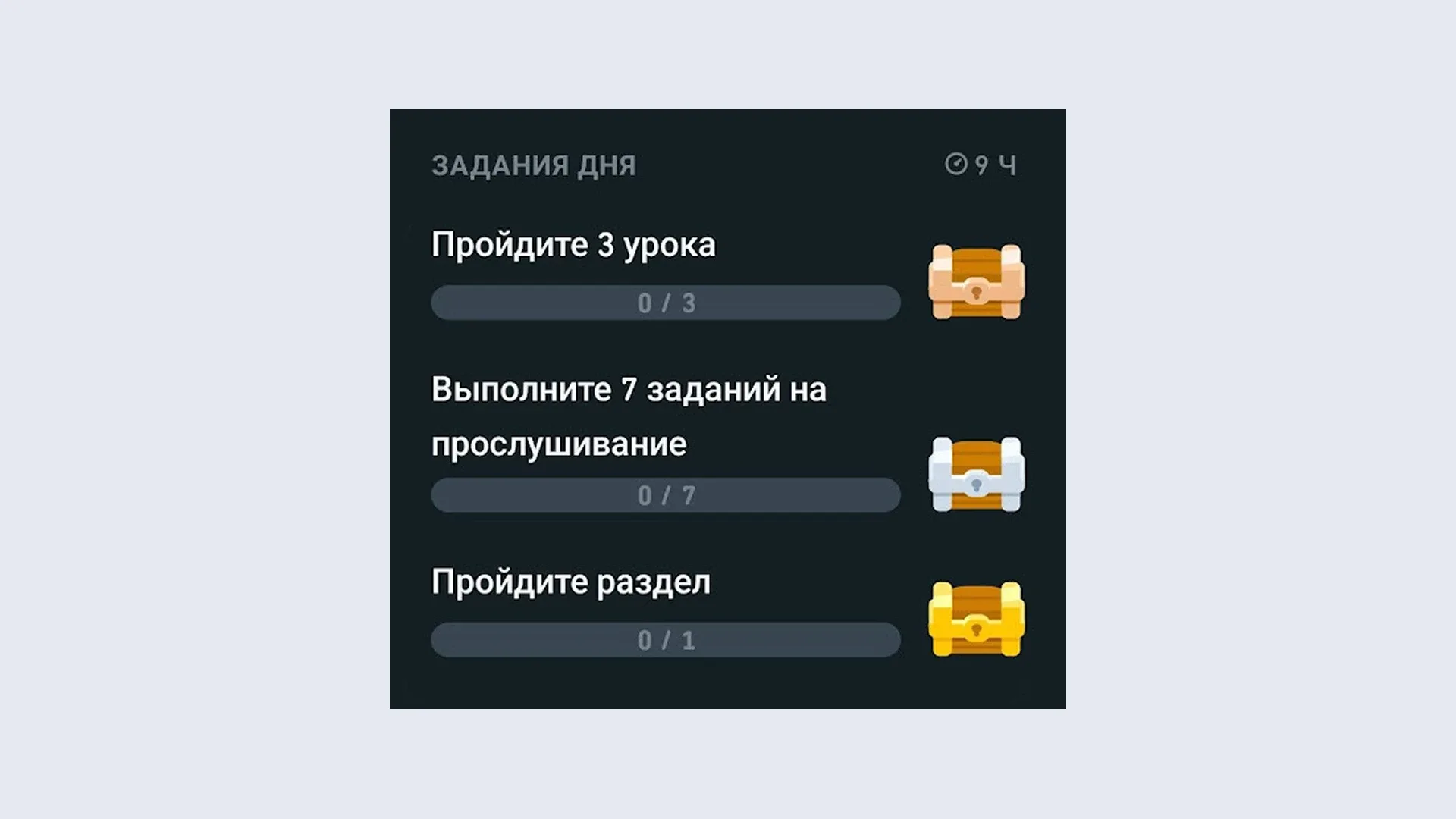 Ежедневные задания в Duolingo поддерживают регулярное обучение