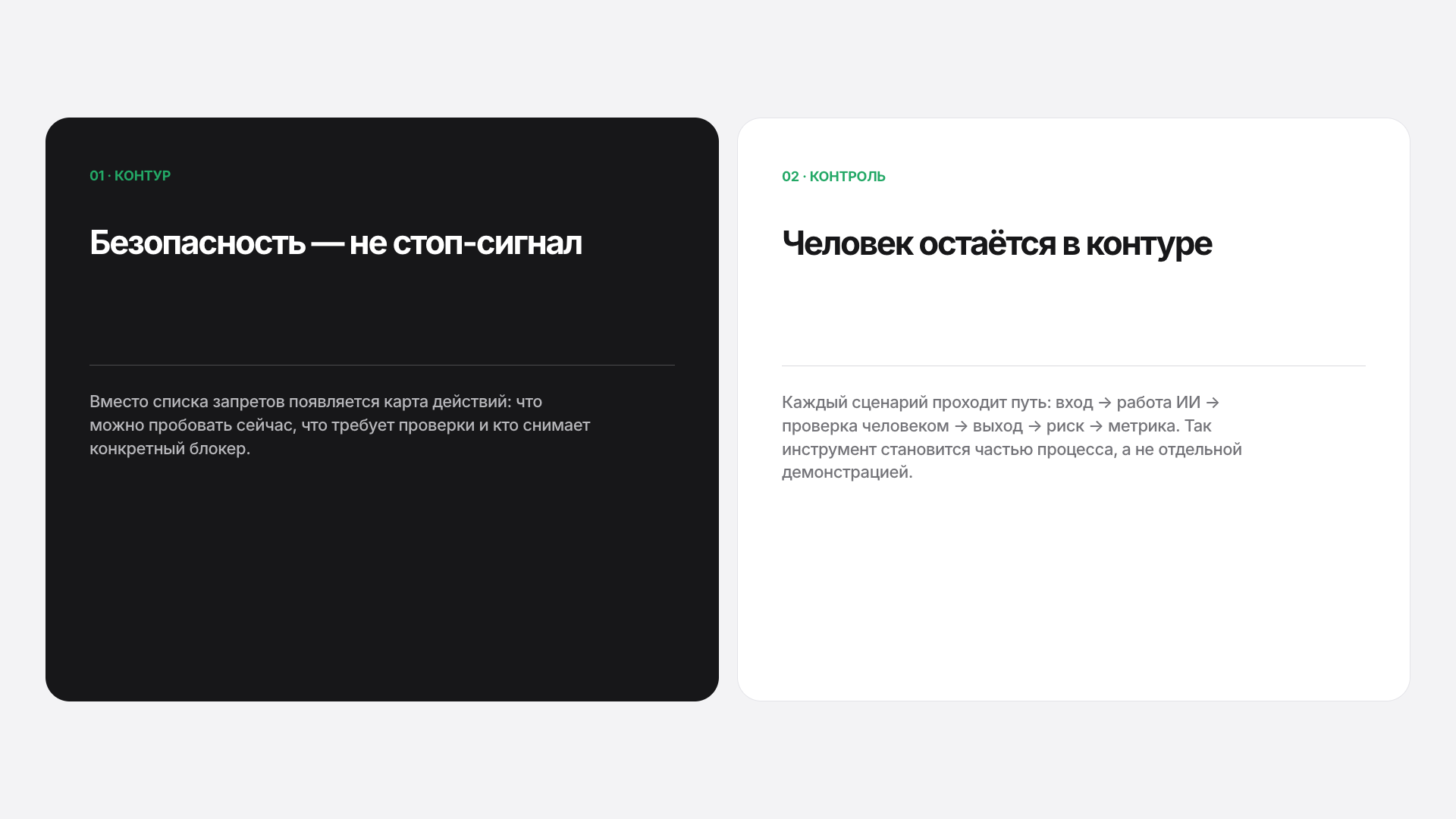 Принципы безопасной работы с ИИ: управляемый контур и контроль человеком