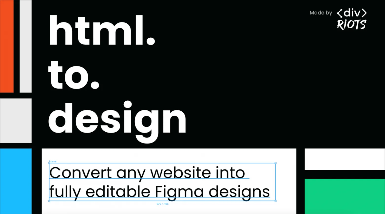 Интерфейс плагина html.to.design в Figma