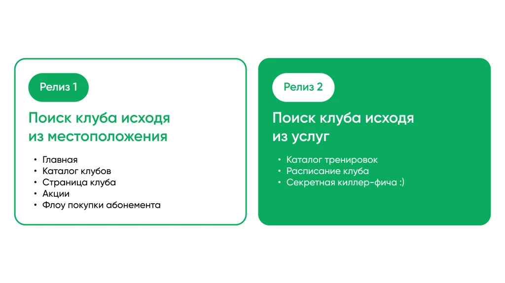 Разделение MVP сайта World Class на два релиза