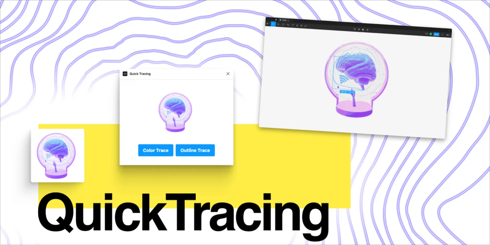 Интерфейс плагина Quick Tracing в Figma