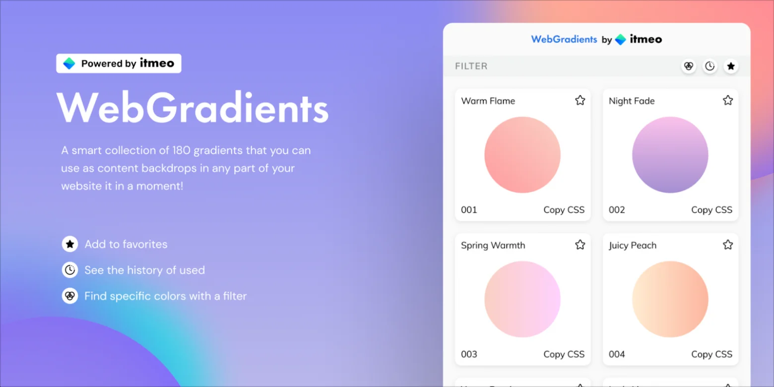 Интерфейс плагина Webgradients в Figma