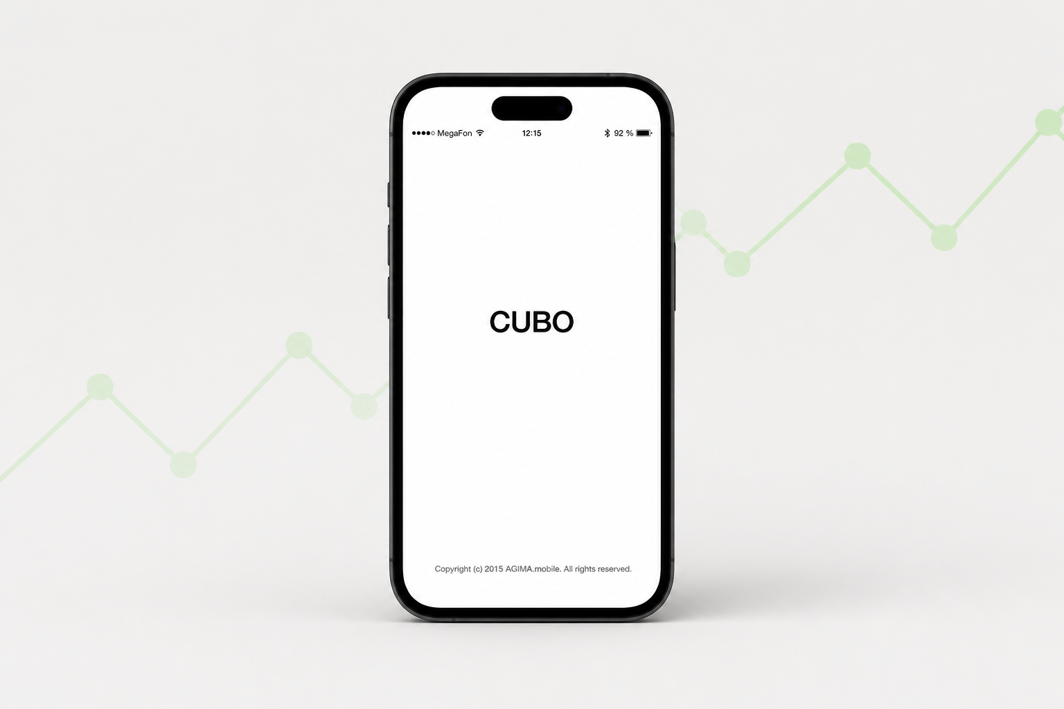 Стартовый экран мобильного приложения Cubo